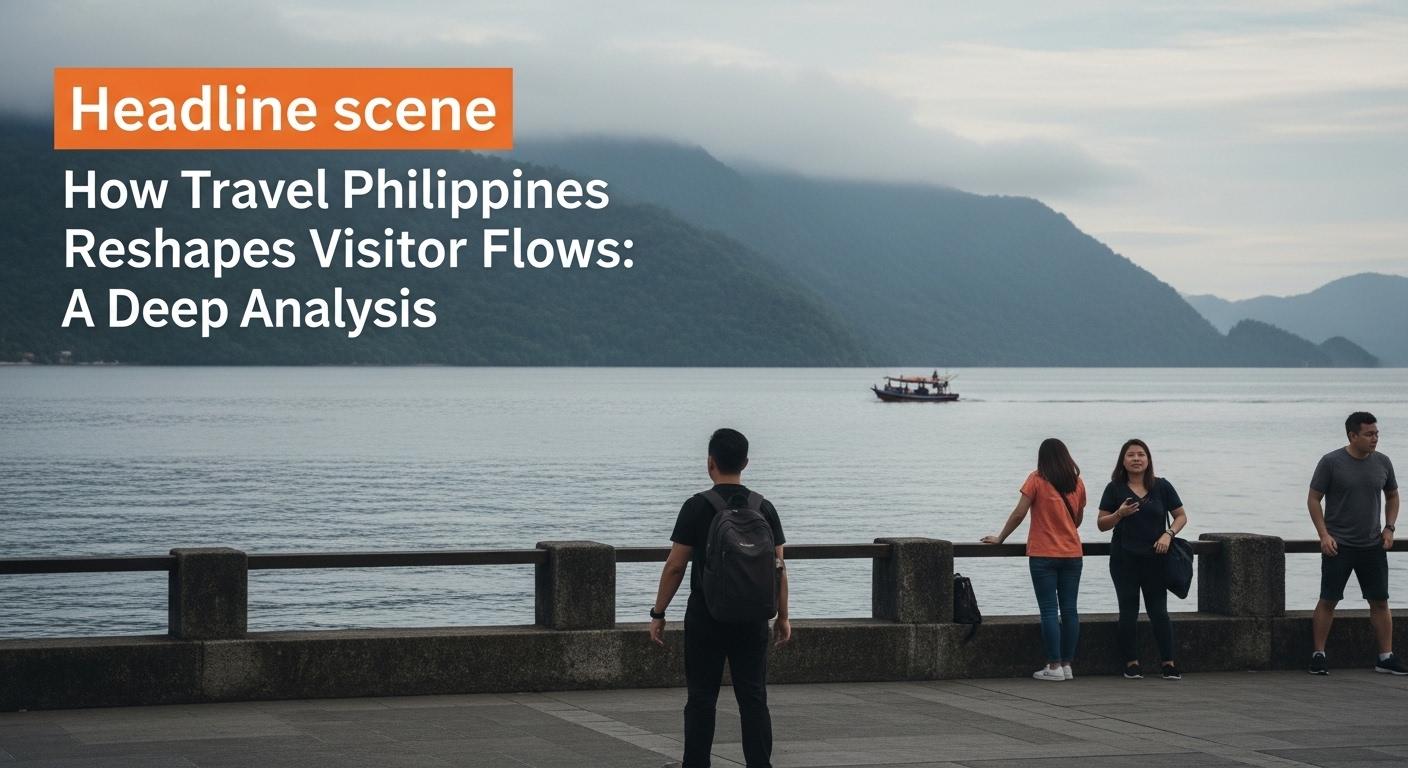How Travel Philippines Reshapes Visitor Flows: A Deep Analysis A Philippine island landscape showing pristine beach and a distant city skyline, representing travel and connectivity.