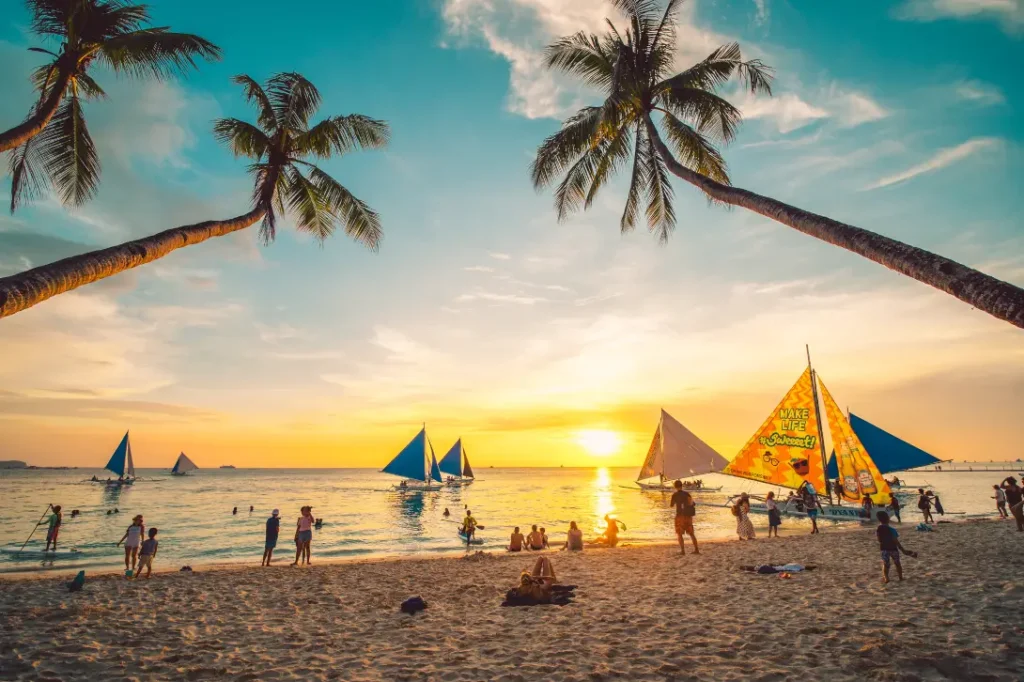Boracay white beach sunset Philippines