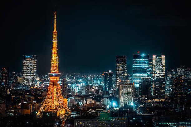 tokyo city night view skyline travel japan