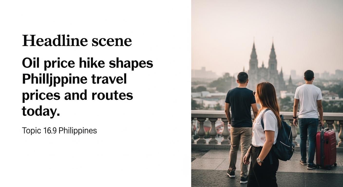 Oil price hike shapes Philippine travel prices and routes today Philippines travel planning with fuel price signs and route map