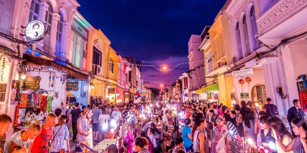 Phuket nightlife Patong street Thailand
